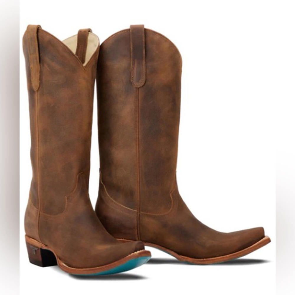 Lane Emma Jane Leather Women's Cowboy Boots Burnt Carmel